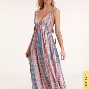 Multi print maxi dress